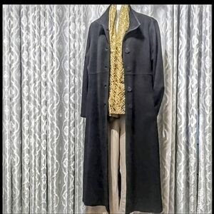 Eileen Fisher Unlined Wool Blend Classic Long Coat